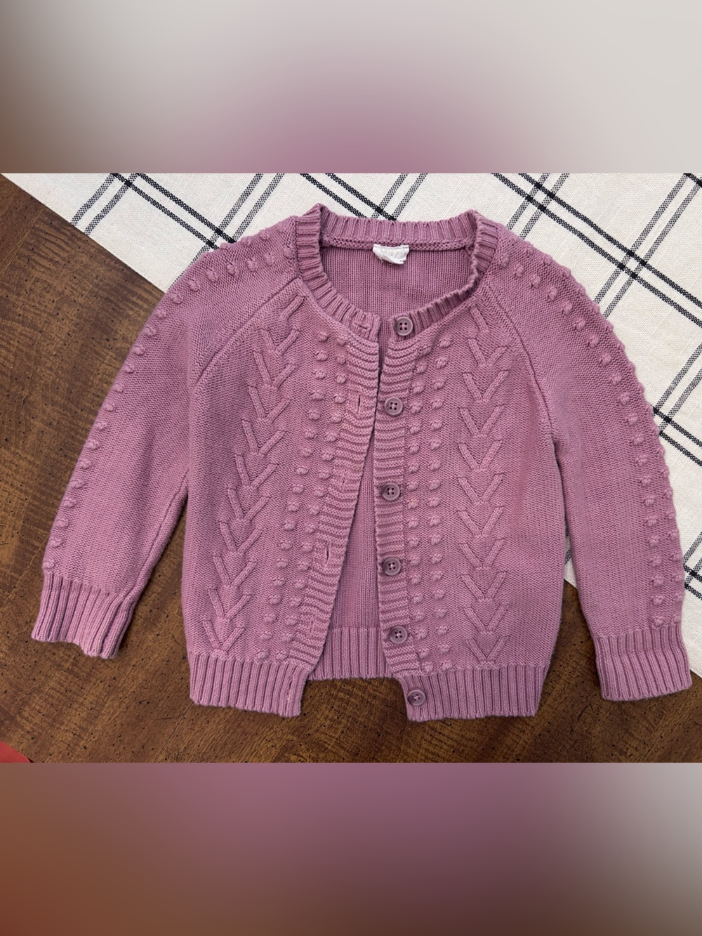 Jamie Kay 2Y Toddler Girl Cardigan Plum Purple